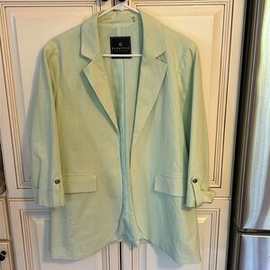 Beautiful light green linen blazer.